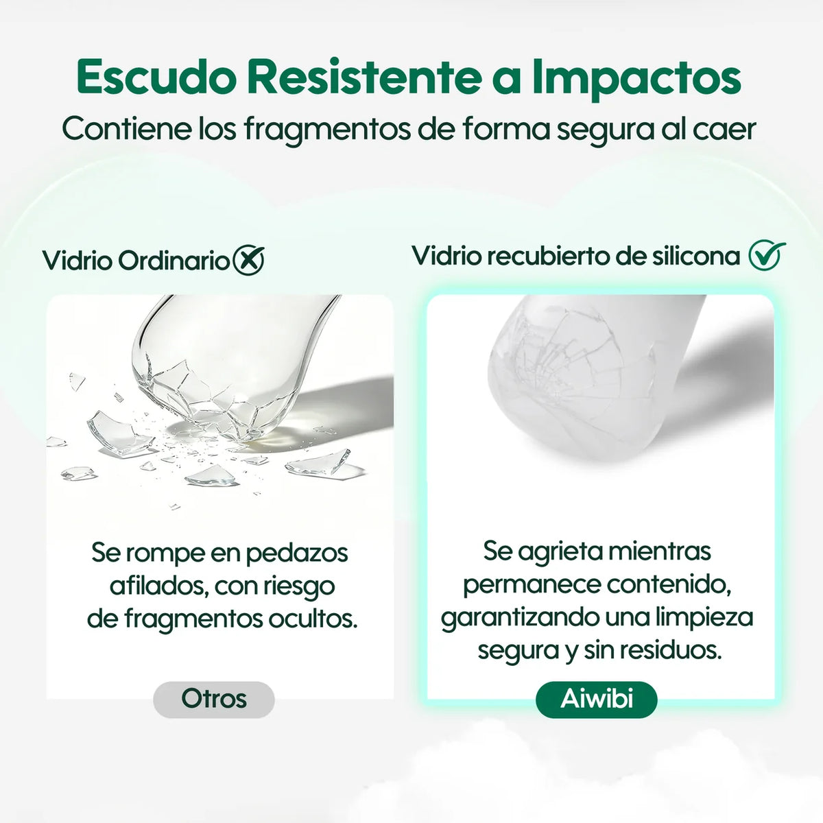 Mamadera de vidrio Aiwibi 120ml 0m+