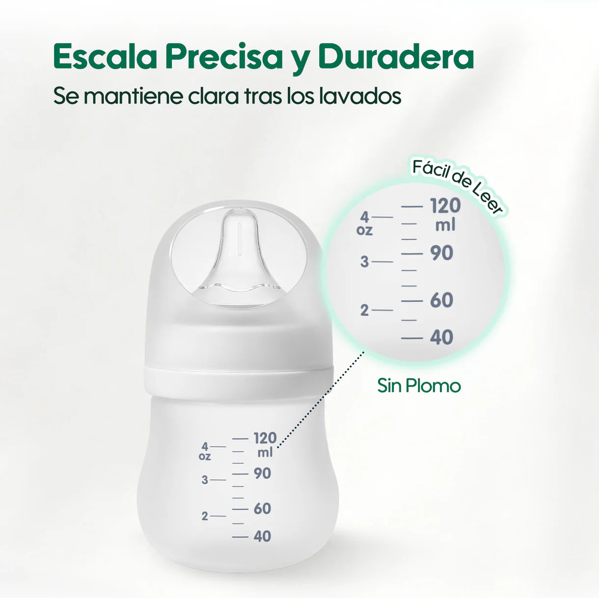 Mamadera de vidrio Aiwibi 180ml 6m+