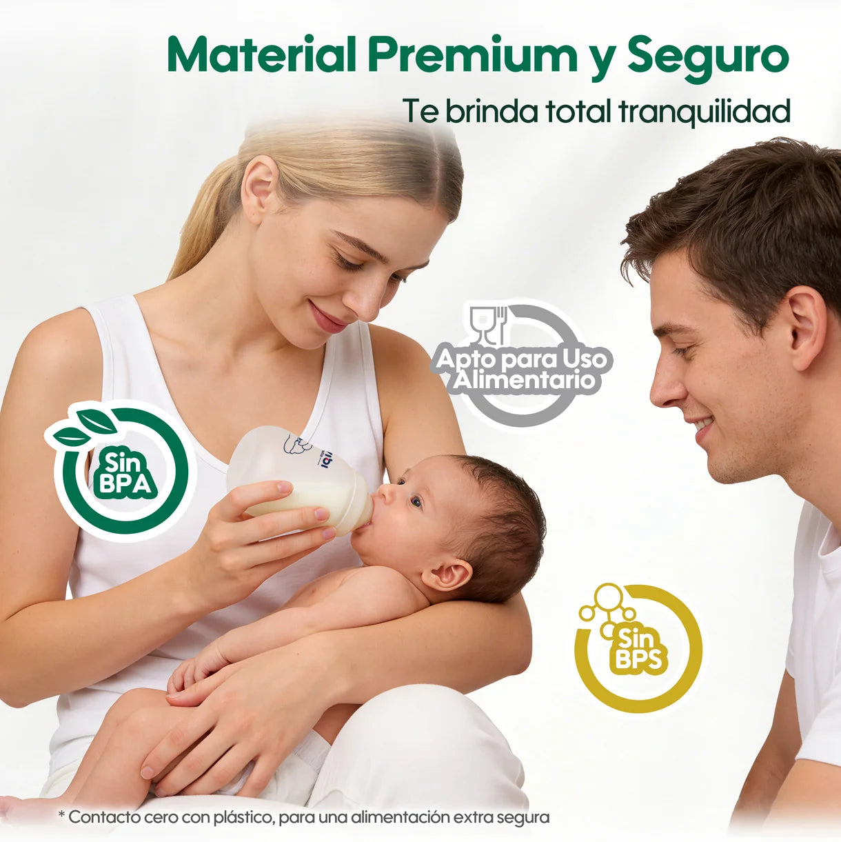 Mamadera de vidrio Aiwibi 180ml 6m+