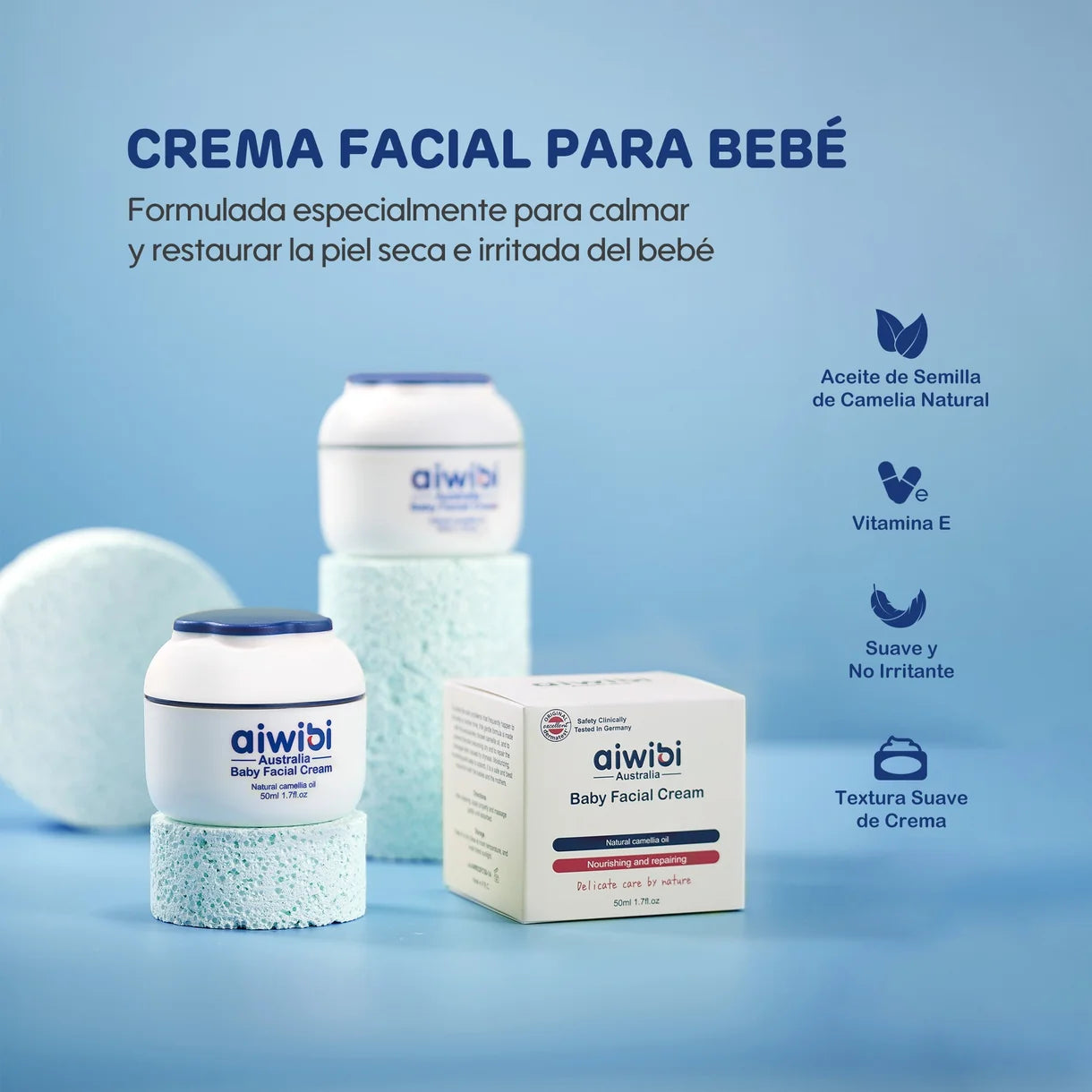 Crema Facial Bebé 50 ml Aiwibi