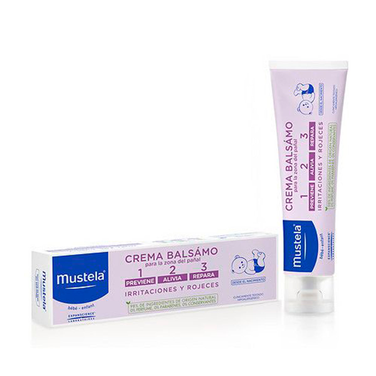 Crema bálsamo para rozaduras y cambio de pañal 100ml Mustela