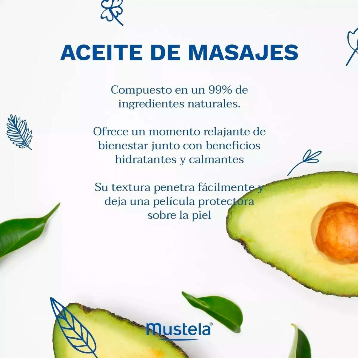 Aceite De Masajes Corporal Bebé 100ml Mustela