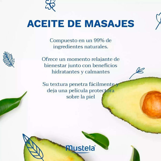 Aceite De Masajes Corporal Bebé 100ml Mustela