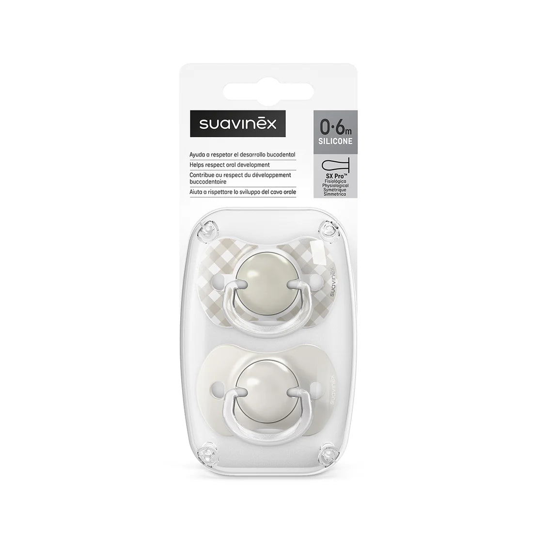 Pack de 2 Chupetes Wild & Free 0-6m Suavinex Tetina Fisiológica SX Pro