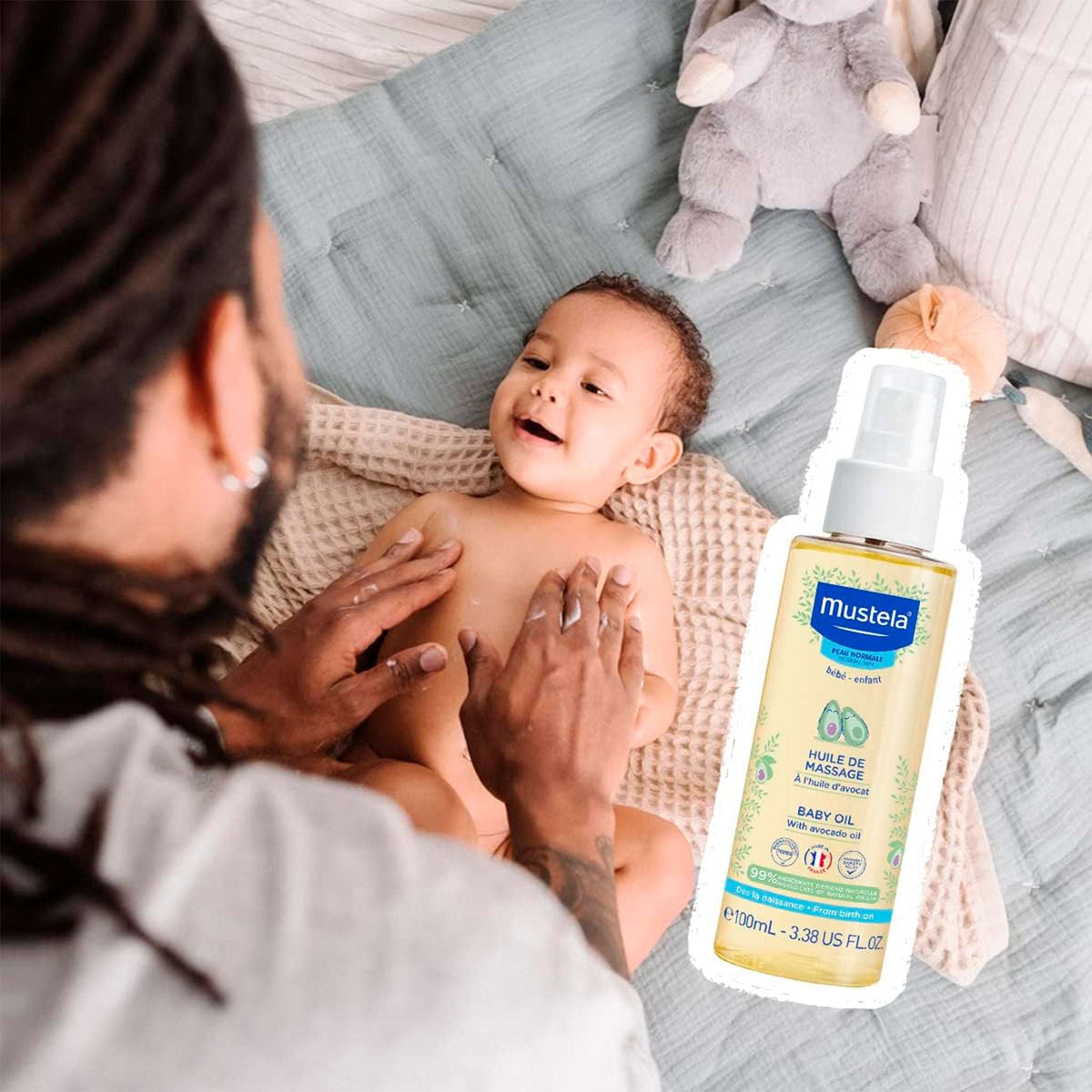 Aceite De Masajes Corporal Bebé 100ml Mustela