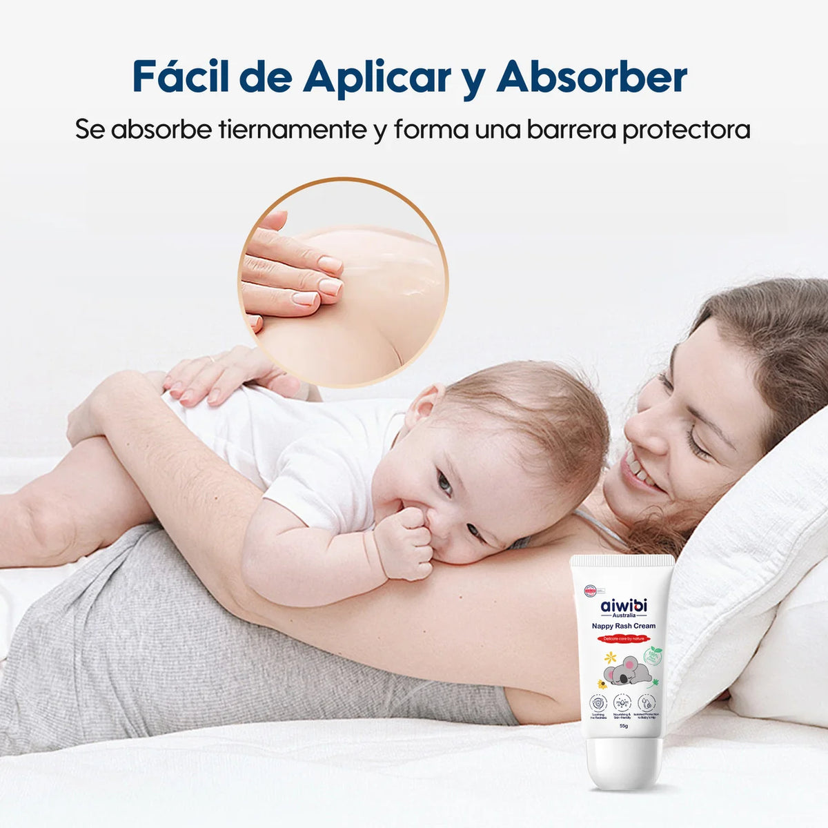 Pomada Crema para Bebés Rozaduras De Pañal 50ml Aiwibi