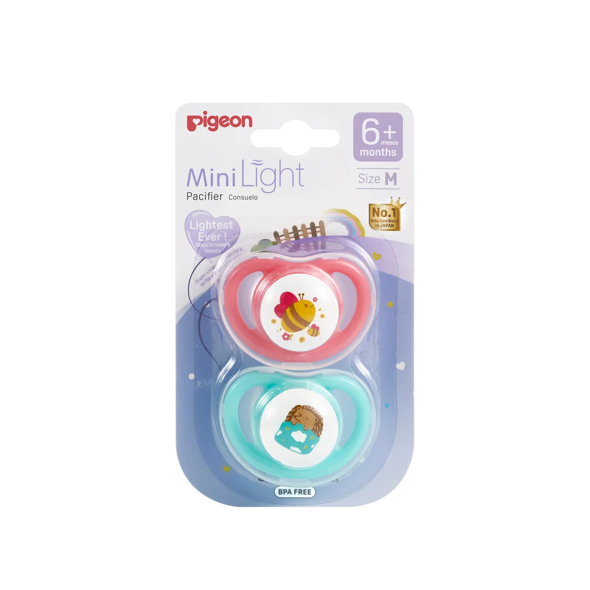 Chupete Mini Light Pigeon 2 Pcs Talla M 6m+