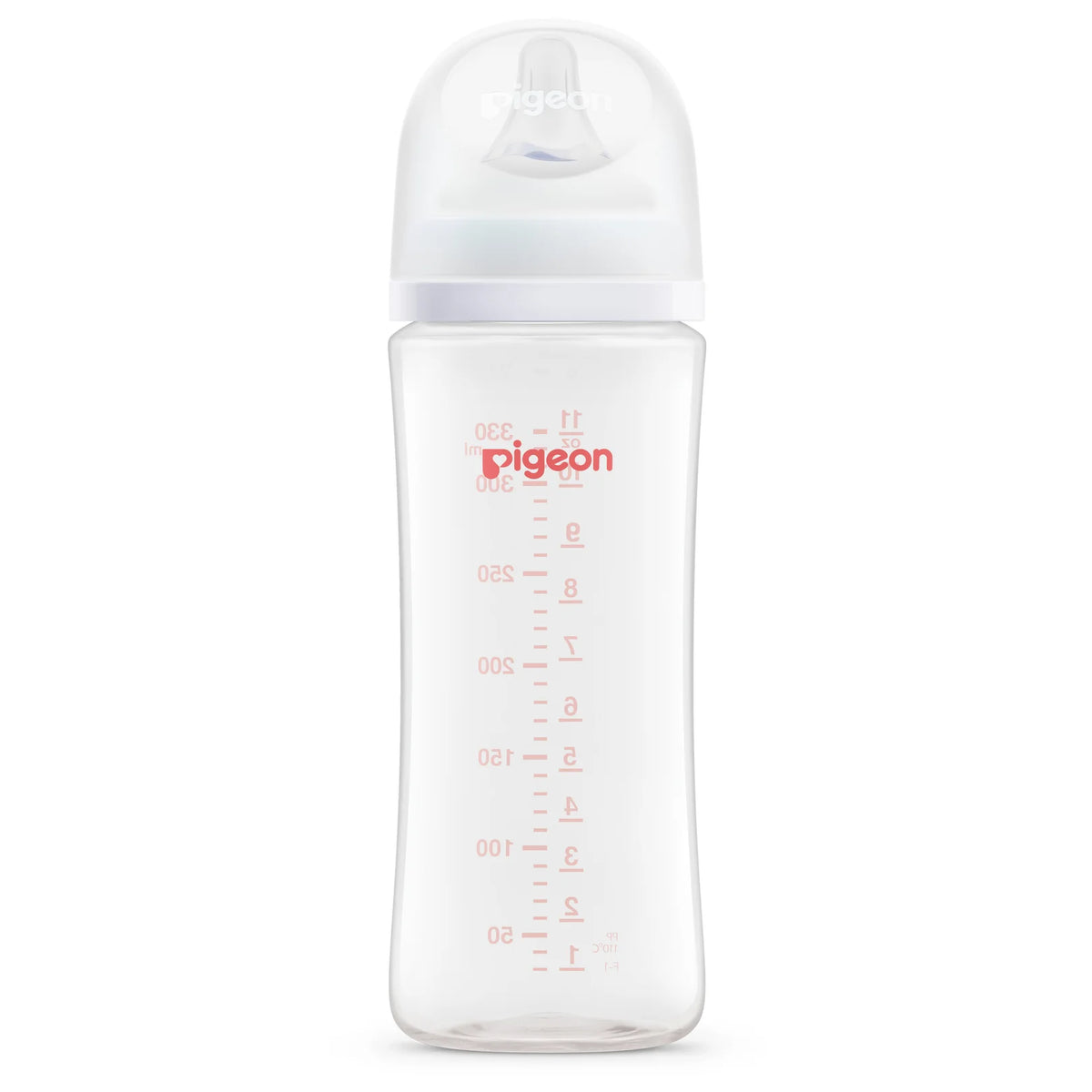 Mamadera PP Softouch Pigeon boca ancha plástico 330ml 6m+
