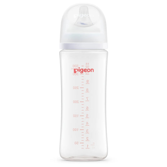 Mamadera PP Softouch Pigeon boca ancha plástico 330ml 6m+