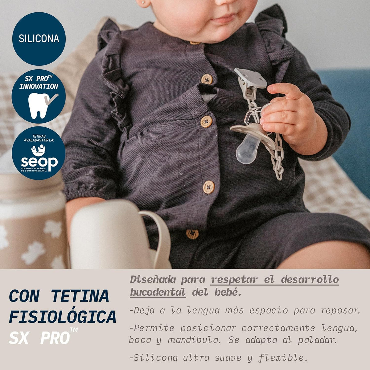 Pack de 2 Chupetes Wild & Free 0-6m Suavinex Tetina Fisiológica SX Pro