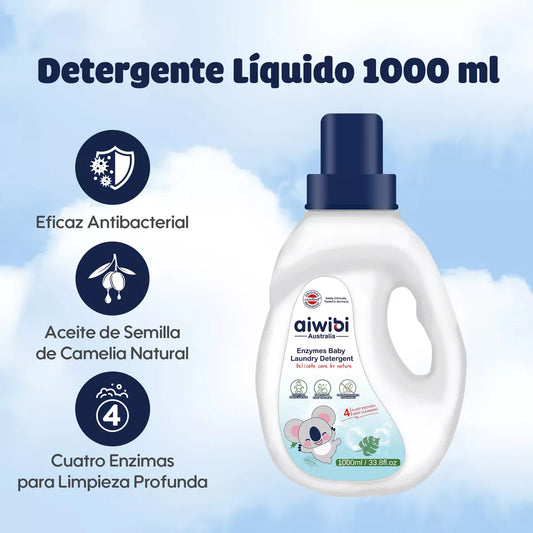 Detergente Líquido Para Ropa Bebés 1000ml Aiwibi
