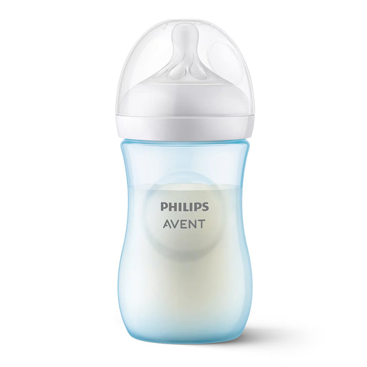 Mamadera natural response Avent 260ml 1m+ Azul