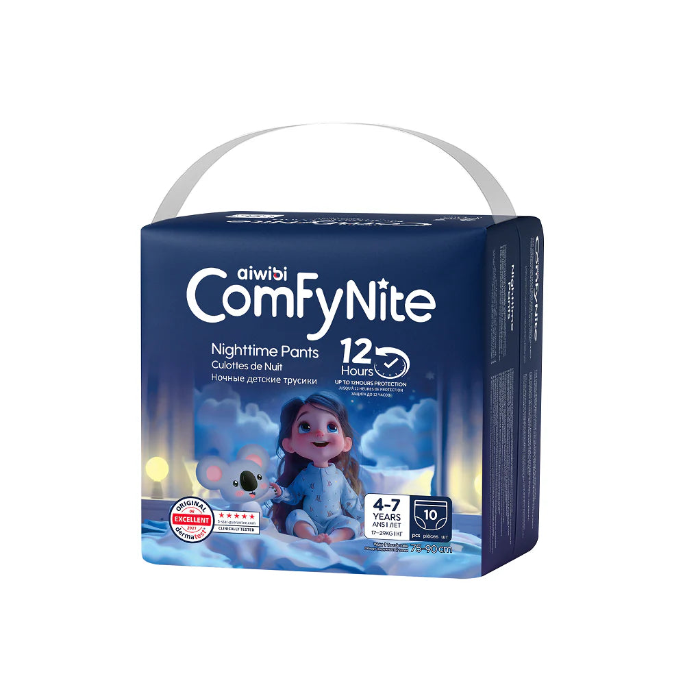 Pants Calzoncitos nocturnos Comfynite Aiwibi para niños Talla P/M (4 a 7 años) - 10 unds