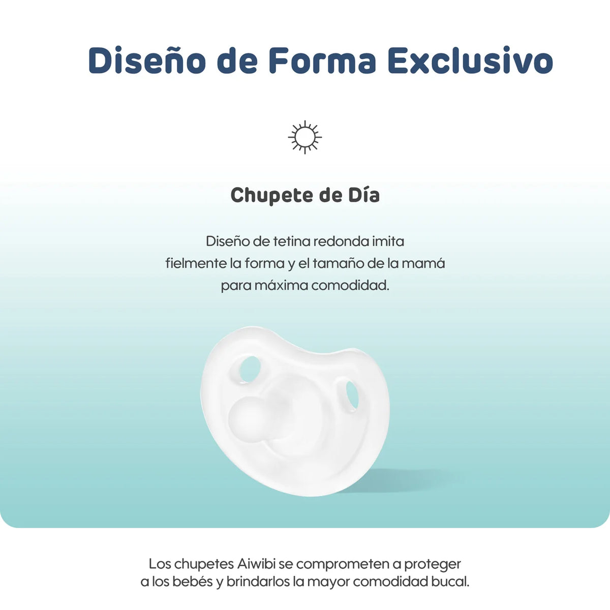 Chupete Silicona de Día Bebé Daytime 1un Aiwibi