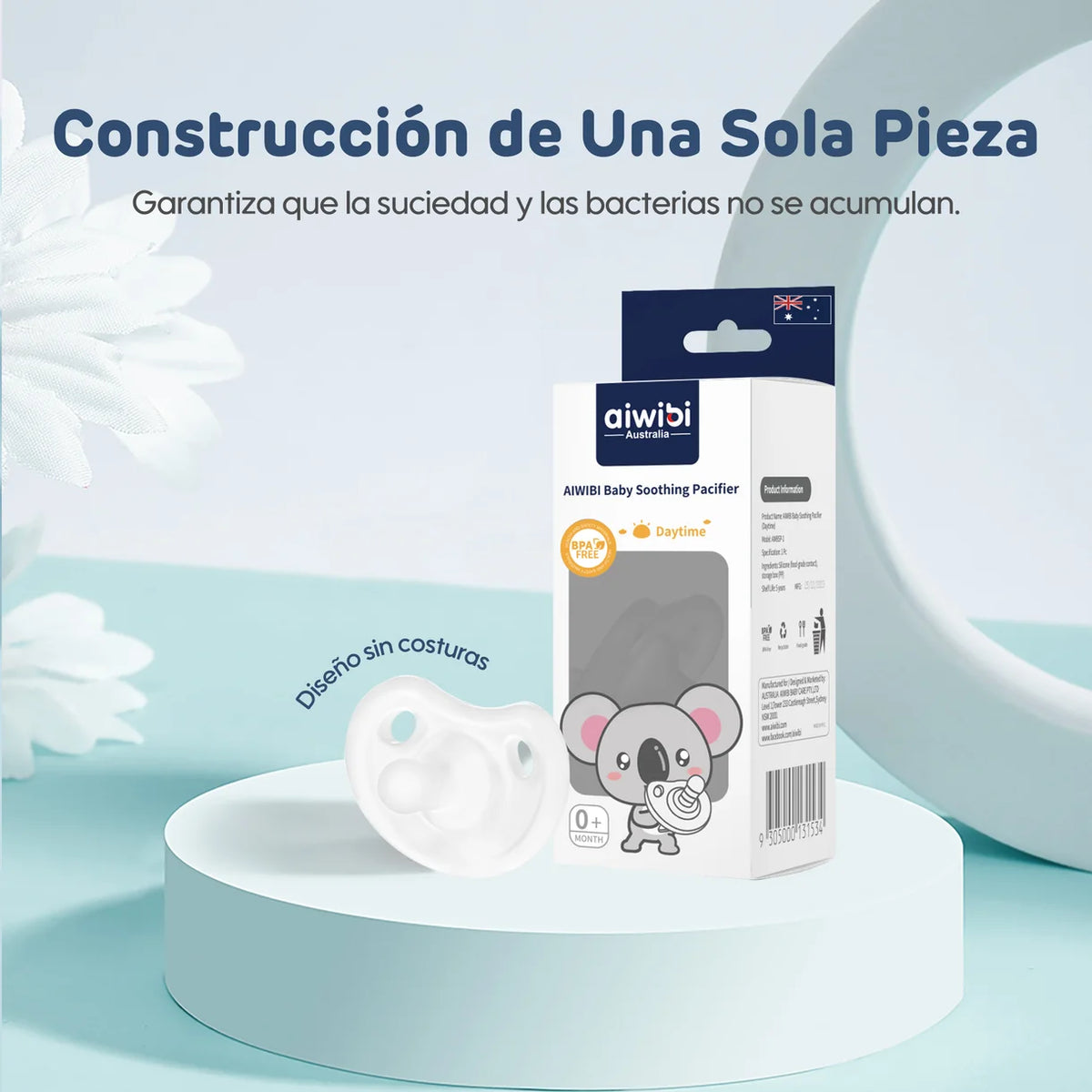 Chupete Silicona de Día Bebé Daytime 1un Aiwibi