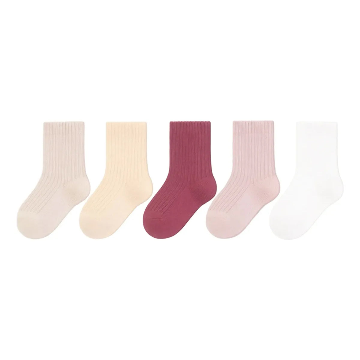 Pack 5 Pares De Calcetines Lisos Infantiles 1-8 años