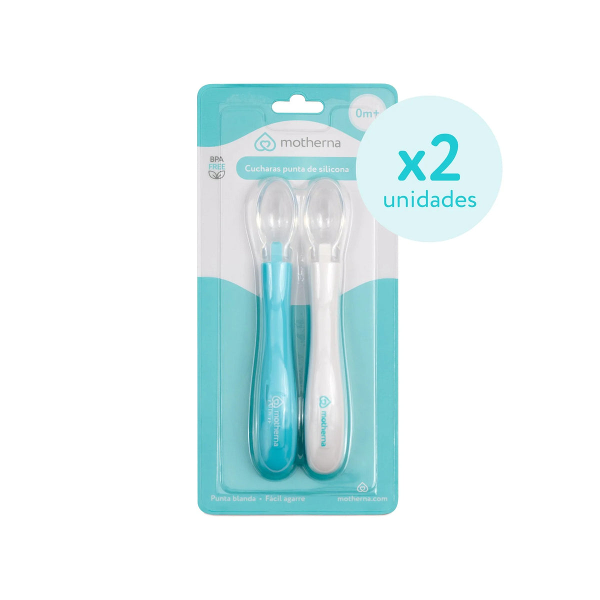 Cucharas punta de silicona 2 unidades Motherna