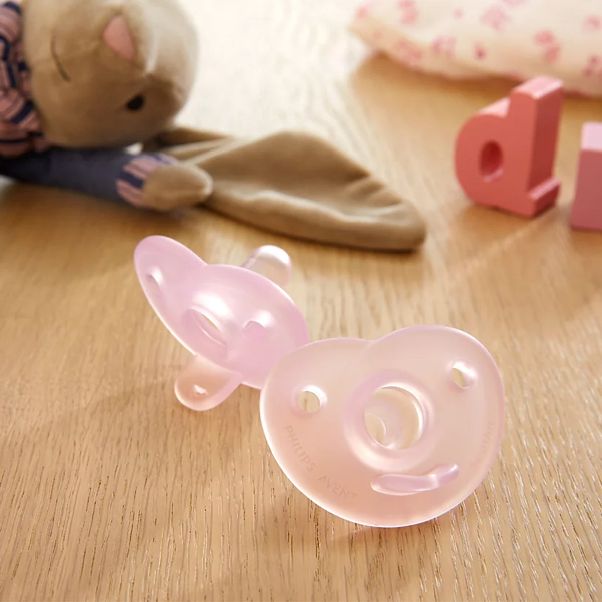 Chupetes Avent Soothie 0-6m 2unds Rosados
