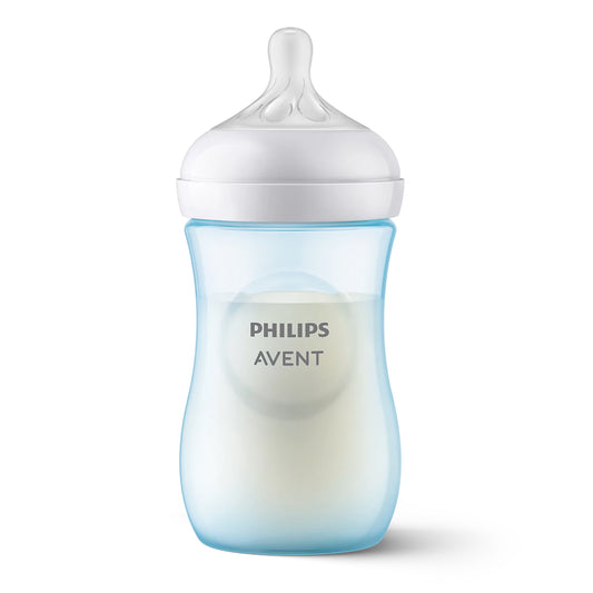 Mamadera natural response Avent 260ml 1m+ Azul