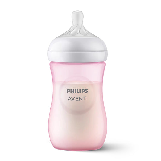 Mamadera natural response Avent 260ml 1m+ Rosada