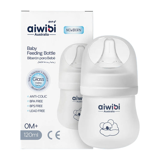 Mamadera de vidrio Aiwibi 120ml 0m+