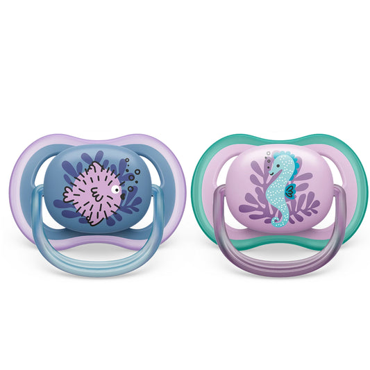 Chupetes Avent Ultra Air 6-18m 2unds Morado y verde