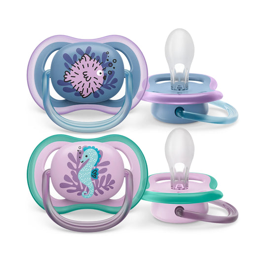 Chupetes Avent Ultra Air 6-18m 2unds Morado y verde