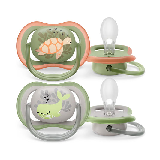 Chupetes Avent Ultra Air 6-18m 2unds Verde y naranja