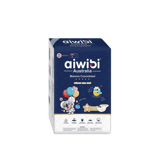 Pañales Aiwibi para bebé Máxima comodidad Dulce noche Talla M - 54und