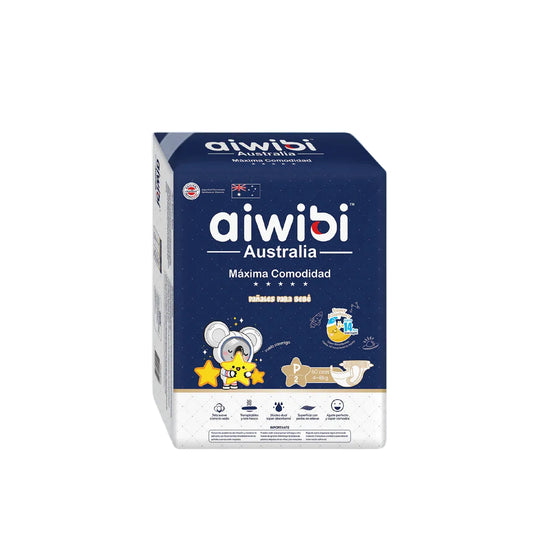 Pañales Aiwibi para bebé Máxima comodidad Dulce noche Talla P - 60und