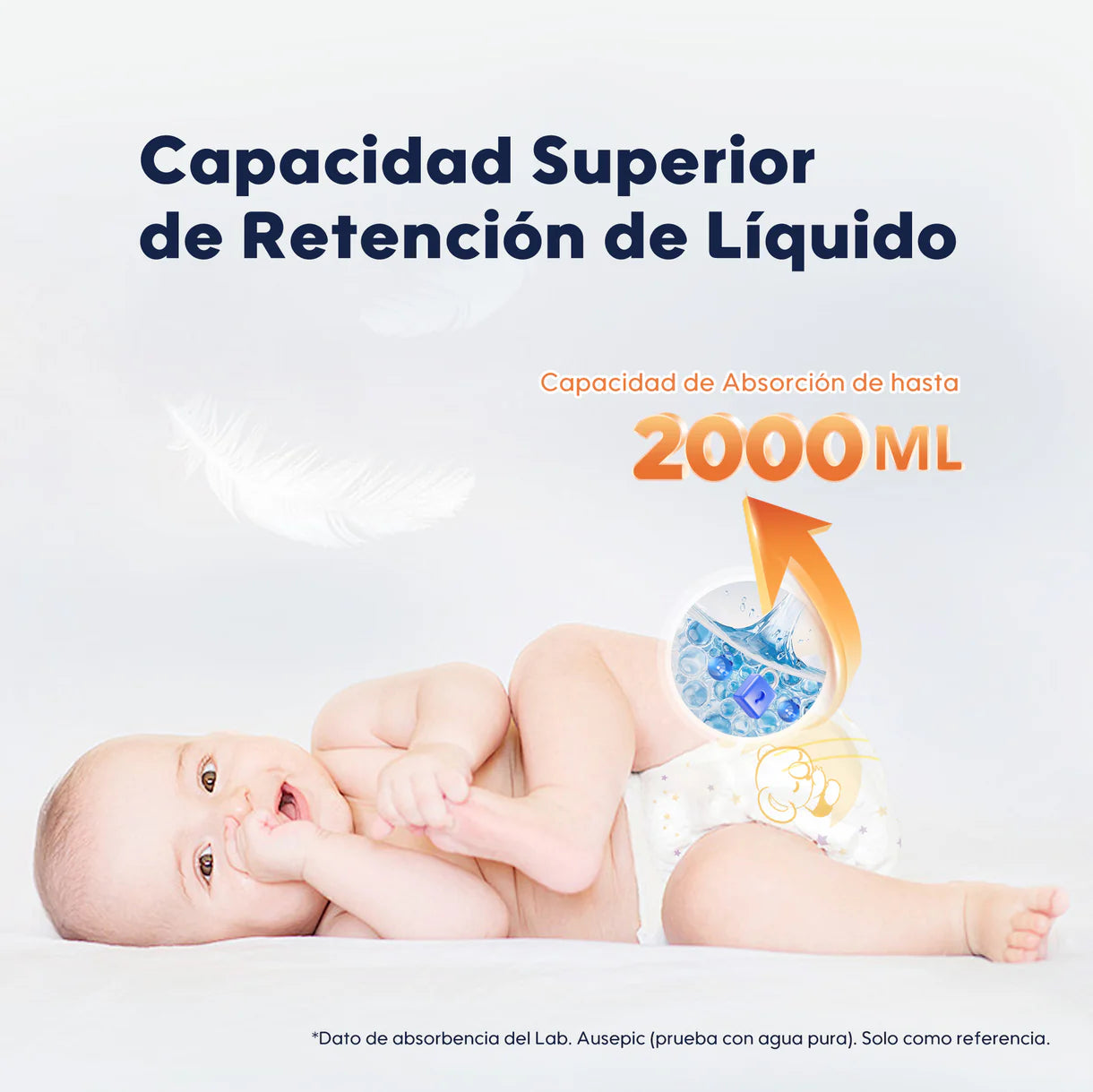 Pañales Aiwibi para bebé Máxima comodidad Dulce noche Talla M - 54und