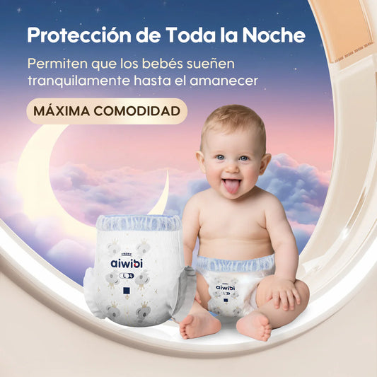 Pants Calzoncitos Aiwibi para bebé Máxima comodidad noche Talla XG - 40und