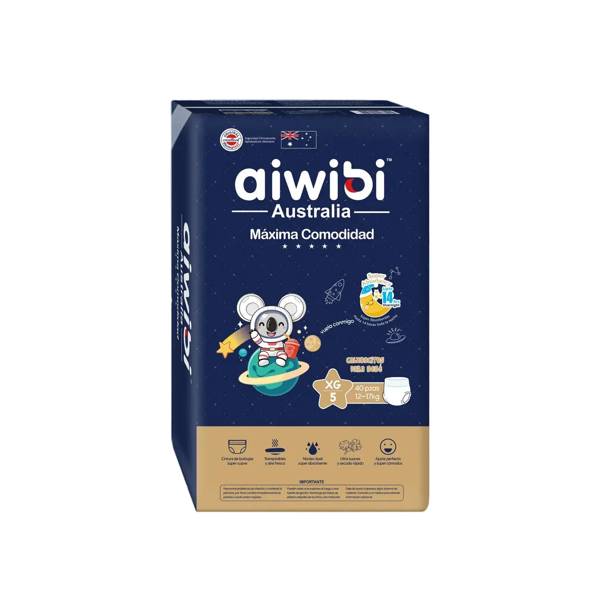 Pants Calzoncitos Aiwibi para bebé Máxima comodidad noche Talla XG - 40und