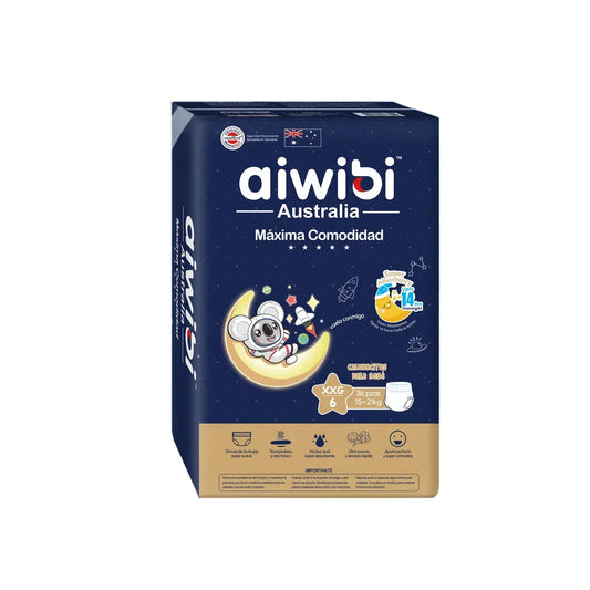 Pants Calzoncitos Aiwibi para bebé Máxima comodidad noche Talla XXG - 36und