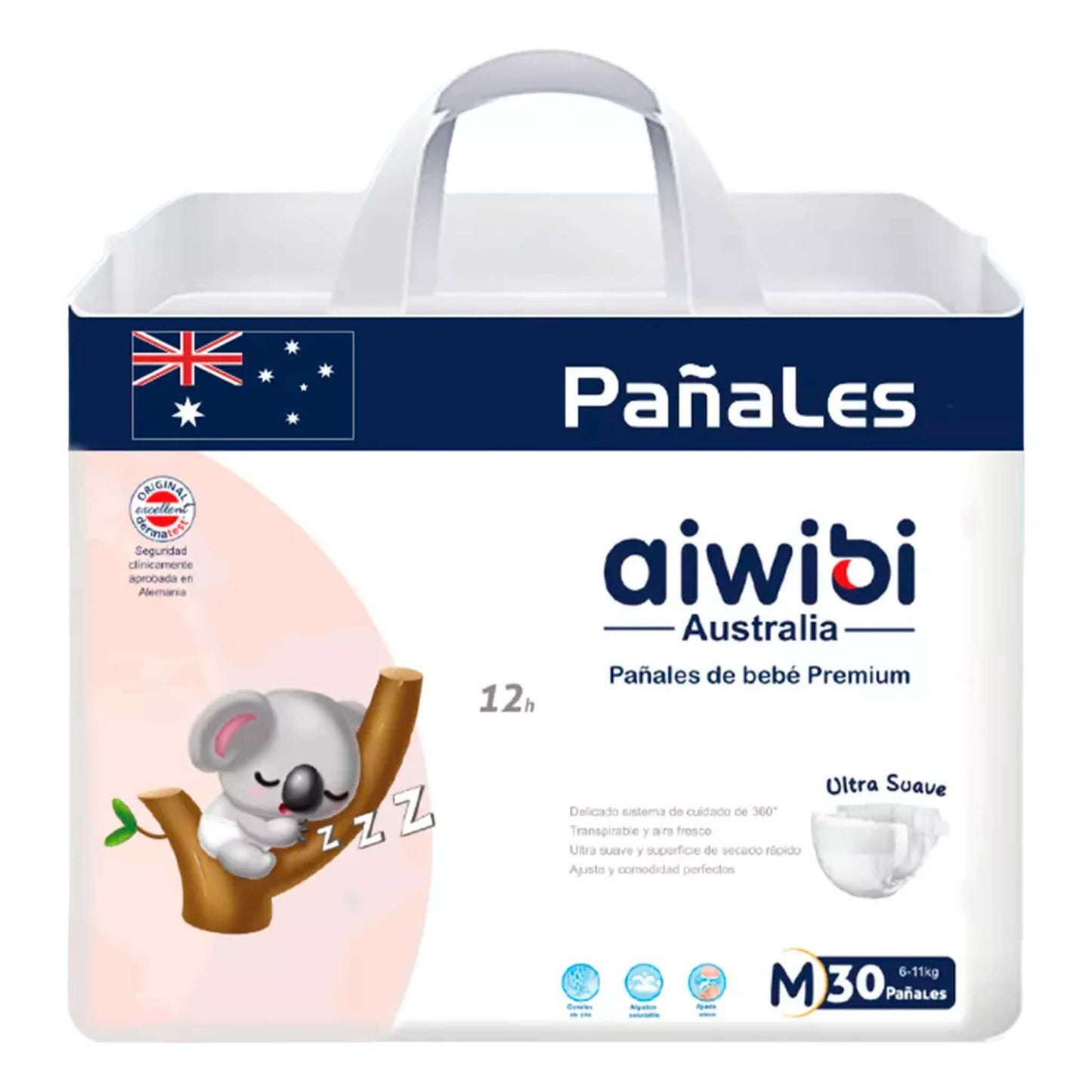 Pañales Aiwibi para bebé Premium Talla M - 30und