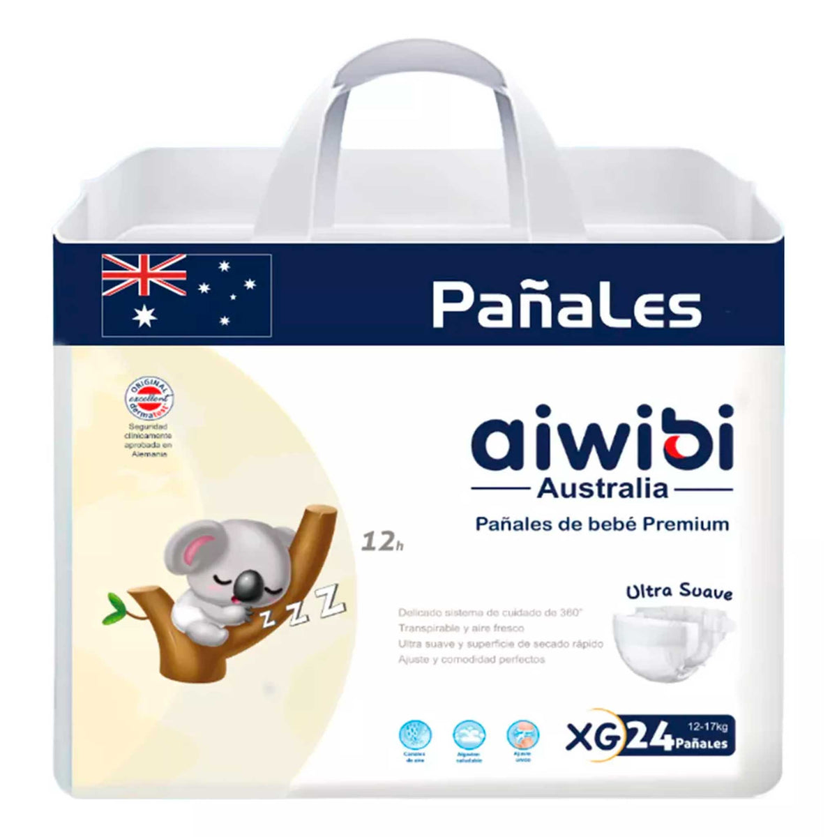 Pañales Aiwibi para bebé Premium Talla XG - 24und