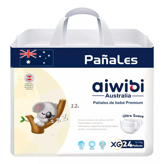 Pañales Aiwibi para bebé Premium Talla XG - 24und