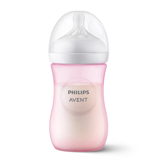 Mamadera natural response Avent 260ml 1m+ Rosada