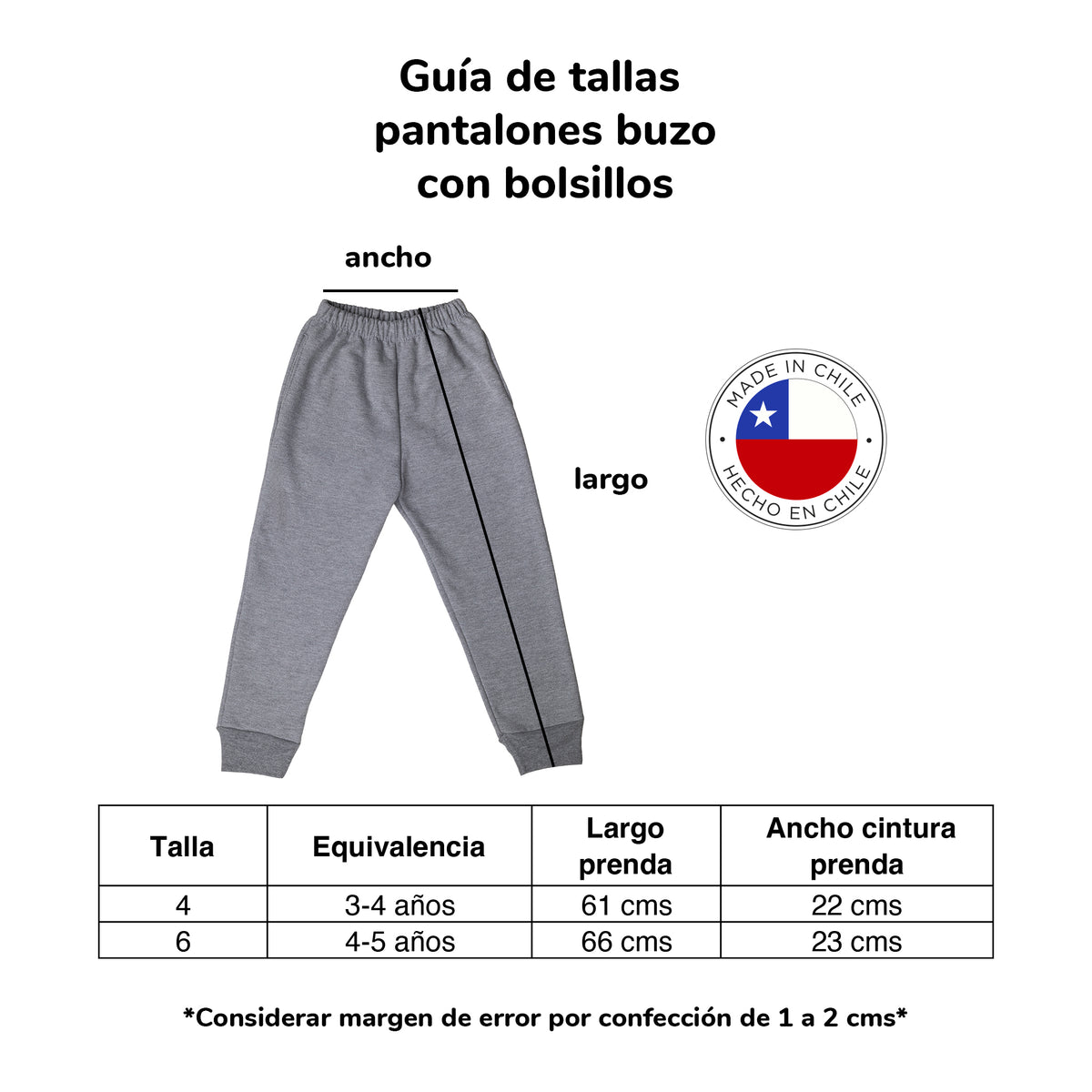 Pantalón Buzo Franela Con Bolsillos niños y niñas 3- 5 años