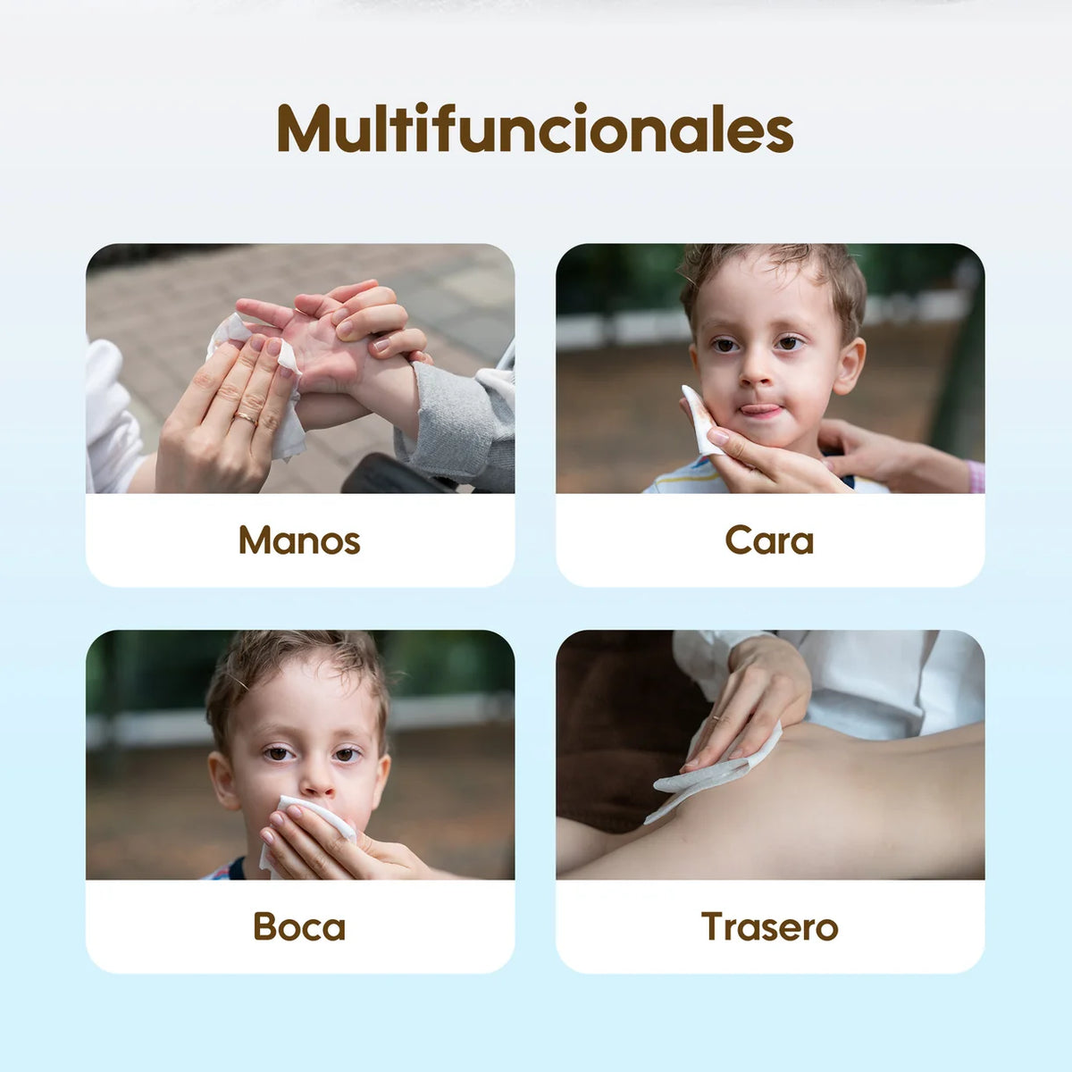 3 paquetes toallitas húmedas para bebés Aiwibi extracto papaya - 252und