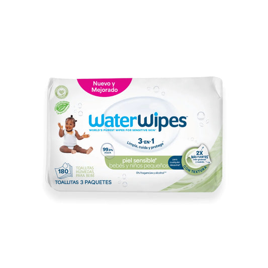 3 paquetes Toallitas húmedas WaterWipes Textured Clean 180unds